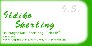 ildiko sperling business card